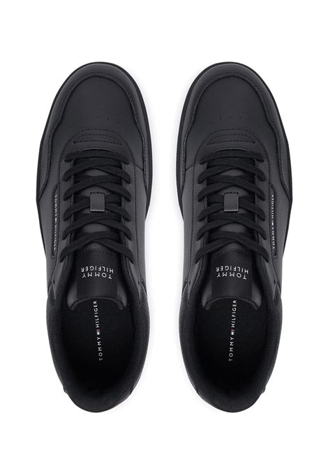 Tommy Hilfiger Basket Core Leather Shoes Black Men TOMMY HILFIGER | Sneakers | FM0FM05927-BDS